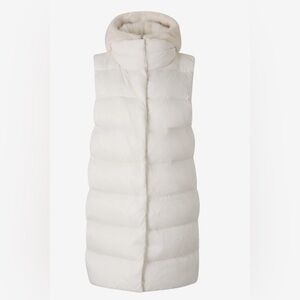 Herno women white goose down vest faux fur
NWT